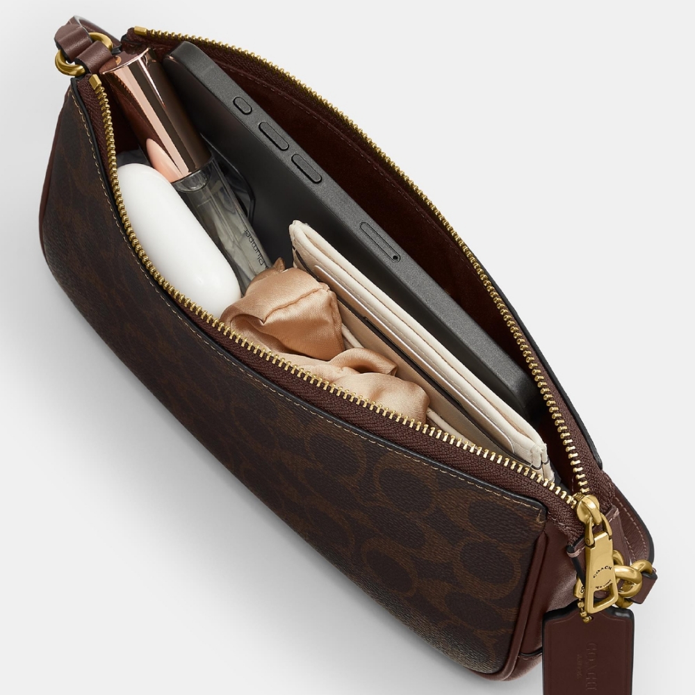 Bolsa Coach Coated Canvas Signature Plaza 22 Marrom | Elegância e